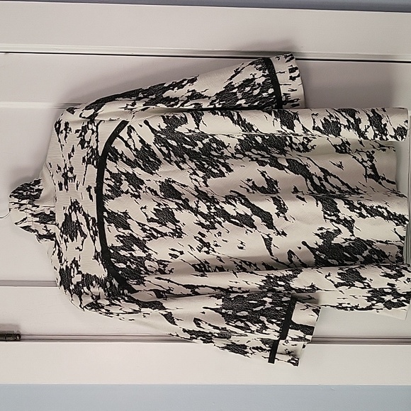 Joseph Ribkoff Black and White Patterned Coat - Picture 8 of 12